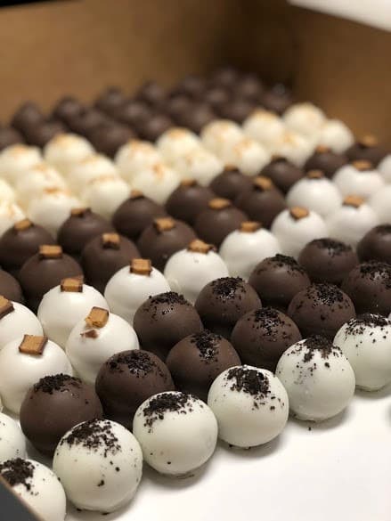 Hand-rolled chocolate truffles